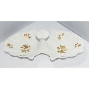 SPODE England Porcelain Bone China Double Shell Relish/Oyster/Trinket Dish